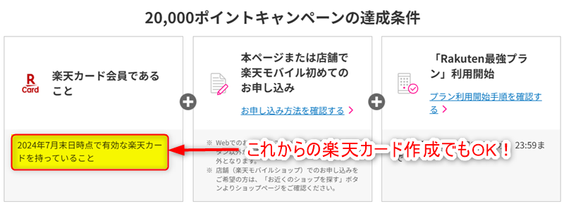 楽天マジ得フェスティバル【楽天カード会員限定】楽天モバイル申し込みで20,000ポイントプレゼント